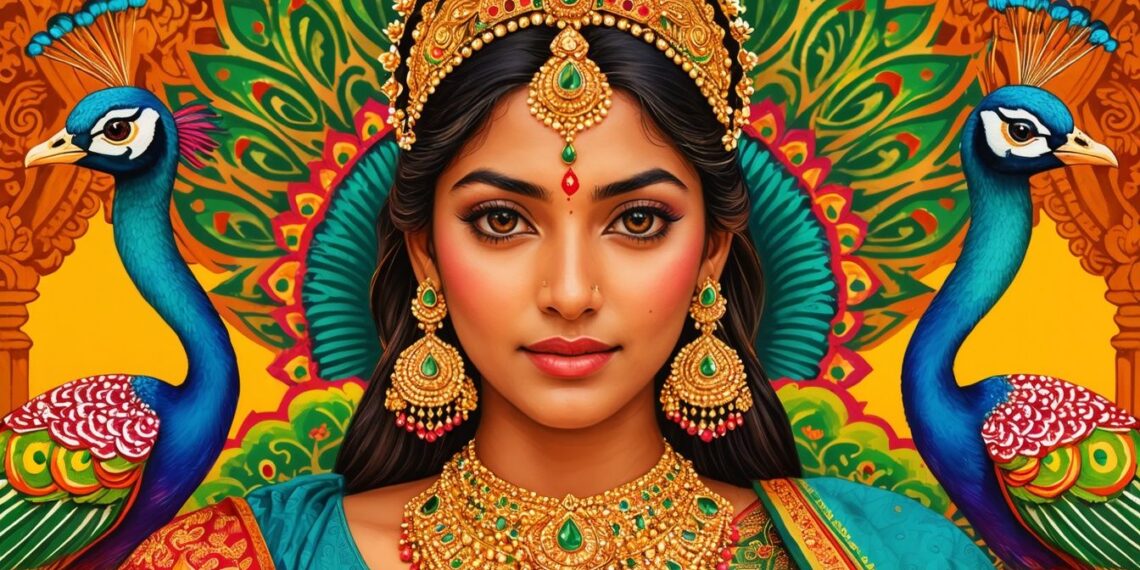 Woman in indian jewellery