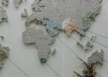 gray world map